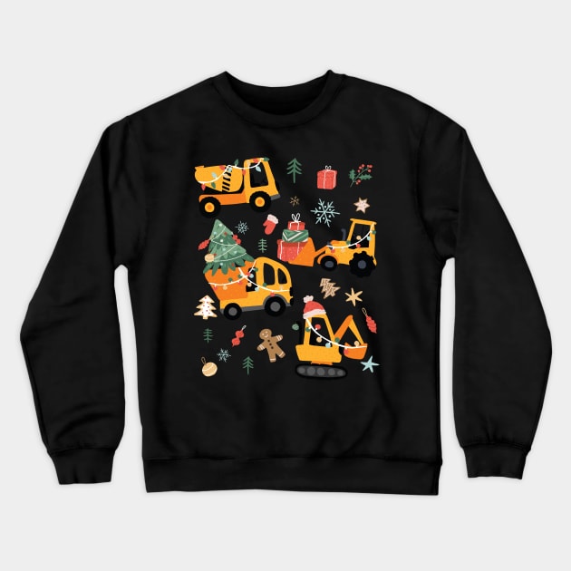 Christmas construction site kids Crewneck Sweatshirt by A-Buddies